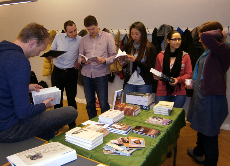 Uppsala University Students examining our books